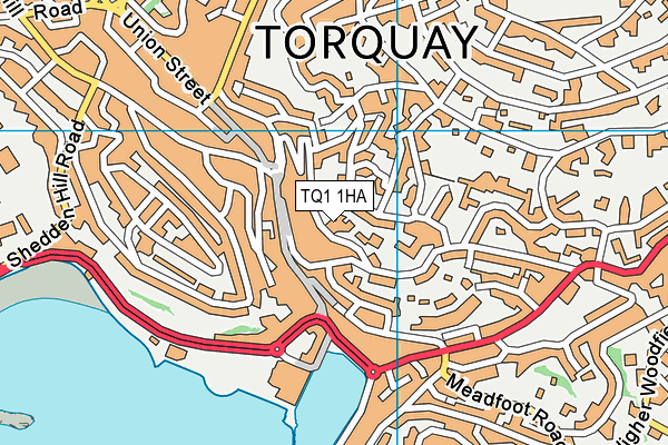 TQ1 1HA map - OS VectorMap District (Ordnance Survey)