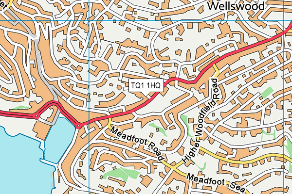TQ1 1HQ map - OS VectorMap District (Ordnance Survey)