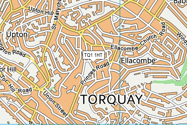 TQ1 1HT map - OS VectorMap District (Ordnance Survey)