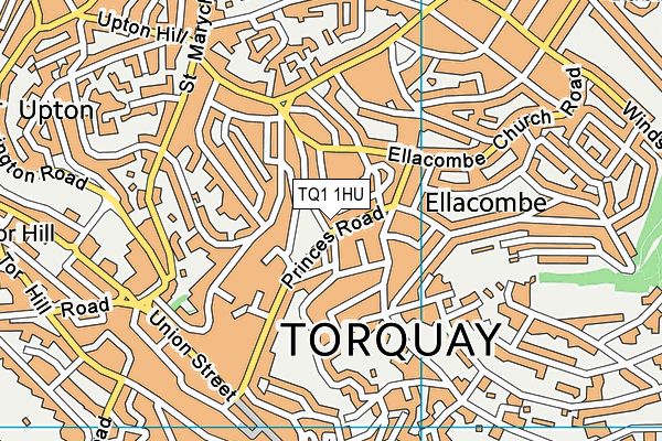 TQ1 1HU map - OS VectorMap District (Ordnance Survey)