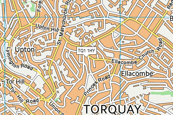 TQ1 1HY map - OS VectorMap District (Ordnance Survey)
