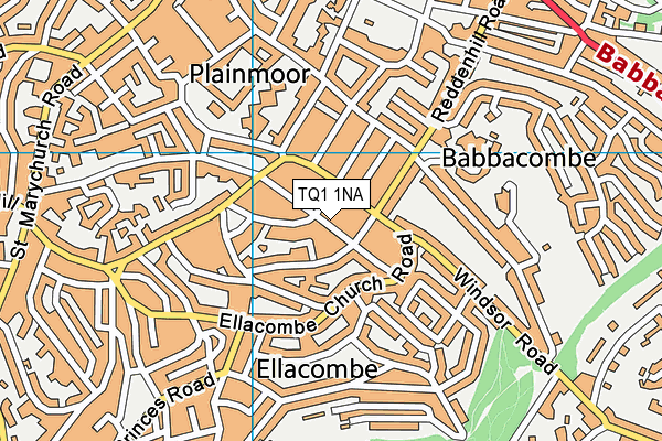 TQ1 1NA map - OS VectorMap District (Ordnance Survey)