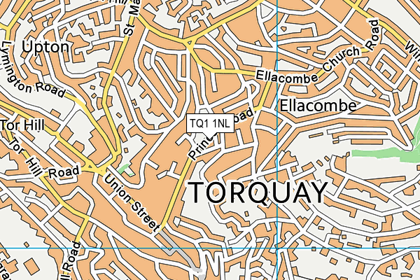 TQ1 1NL map - OS VectorMap District (Ordnance Survey)