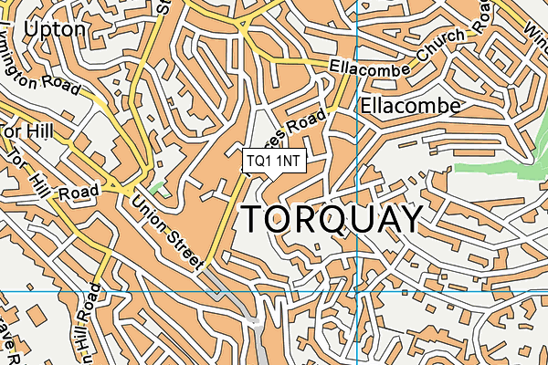 TQ1 1NT map - OS VectorMap District (Ordnance Survey)