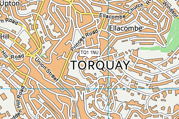 TQ1 1NU map - OS VectorMap District (Ordnance Survey)