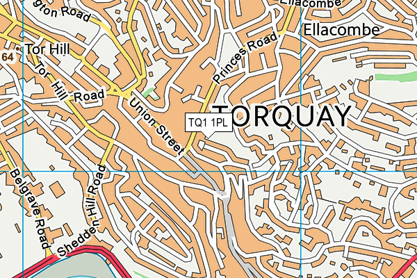 TQ1 1PL map - OS VectorMap District (Ordnance Survey)