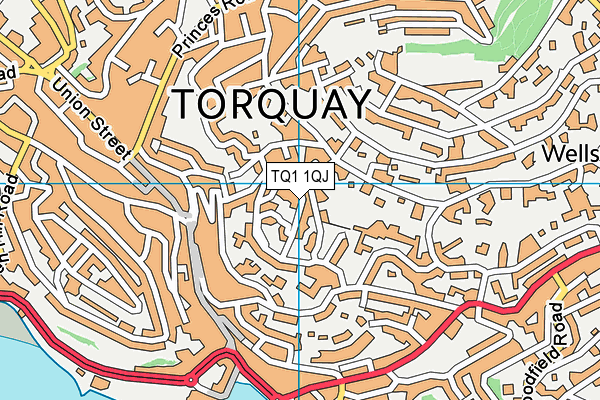TQ1 1QJ map - OS VectorMap District (Ordnance Survey)