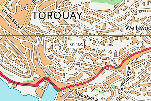 TQ1 1QN map - OS VectorMap District (Ordnance Survey)