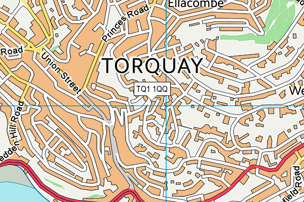 TQ1 1QQ map - OS VectorMap District (Ordnance Survey)