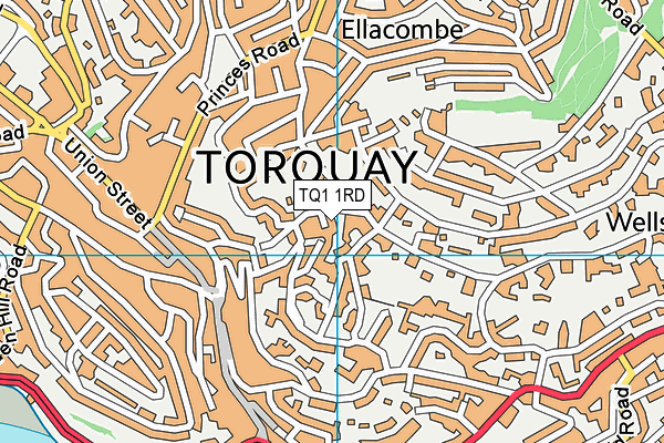 TQ1 1RD map - OS VectorMap District (Ordnance Survey)