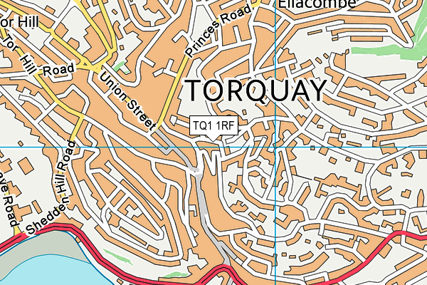 TQ1 1RF map - OS VectorMap District (Ordnance Survey)