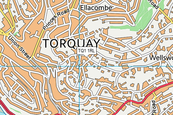 TQ1 1RL map - OS VectorMap District (Ordnance Survey)