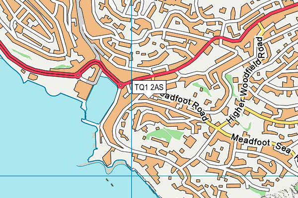 TQ1 2AS map - OS VectorMap District (Ordnance Survey)