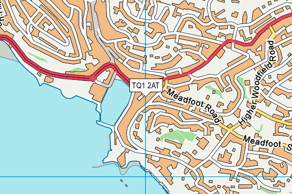 TQ1 2AT map - OS VectorMap District (Ordnance Survey)