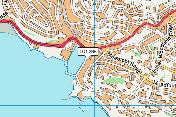 TQ1 2BB map - OS VectorMap District (Ordnance Survey)