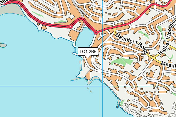 TQ1 2BE map - OS VectorMap District (Ordnance Survey)