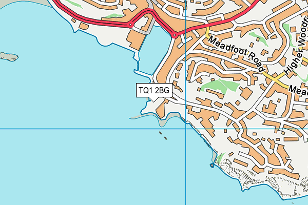 TQ1 2BG map - OS VectorMap District (Ordnance Survey)