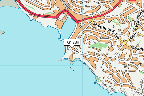 TQ1 2BH map - OS VectorMap District (Ordnance Survey)
