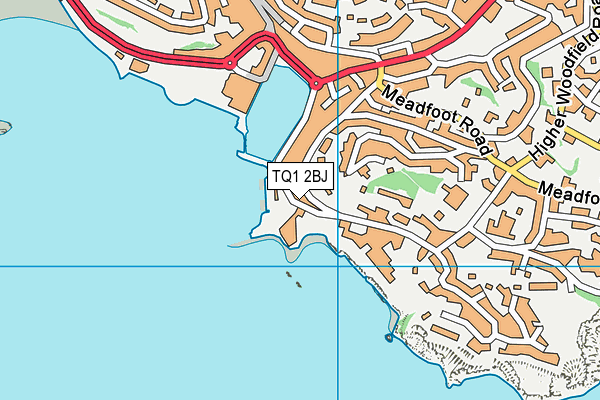 TQ1 2BJ map - OS VectorMap District (Ordnance Survey)