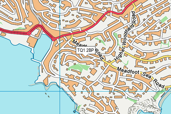 TQ1 2BP map - OS VectorMap District (Ordnance Survey)