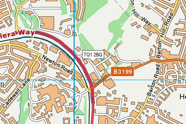TQ1 2BQ map - OS VectorMap District (Ordnance Survey)