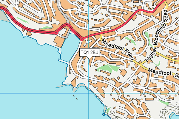 TQ1 2BU map - OS VectorMap District (Ordnance Survey)