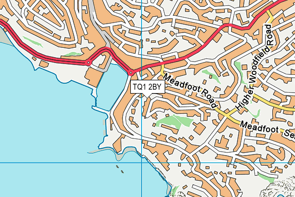TQ1 2BY map - OS VectorMap District (Ordnance Survey)