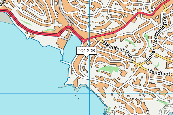 TQ1 2DB map - OS VectorMap District (Ordnance Survey)