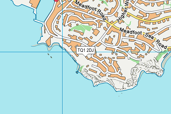 TQ1 2DJ map - OS VectorMap District (Ordnance Survey)