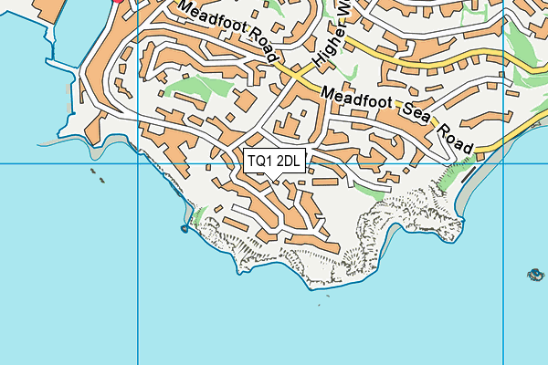 TQ1 2DL map - OS VectorMap District (Ordnance Survey)