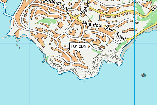 TQ1 2DN map - OS VectorMap District (Ordnance Survey)
