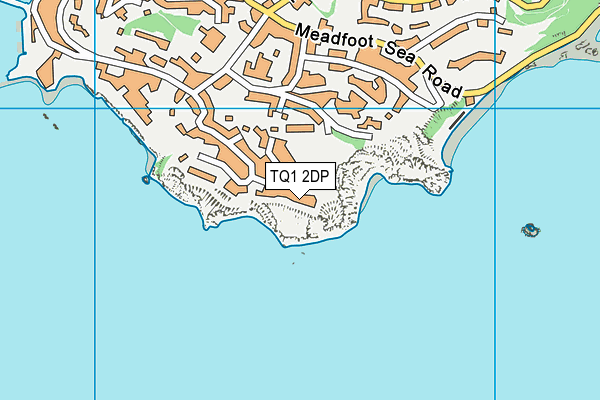 TQ1 2DP map - OS VectorMap District (Ordnance Survey)