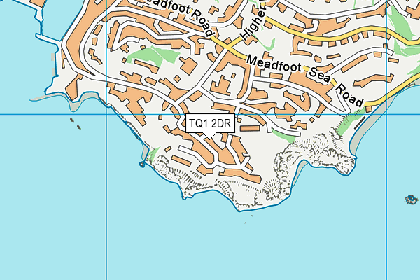 TQ1 2DR map - OS VectorMap District (Ordnance Survey)