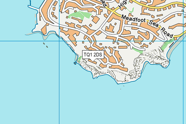 TQ1 2DS map - OS VectorMap District (Ordnance Survey)