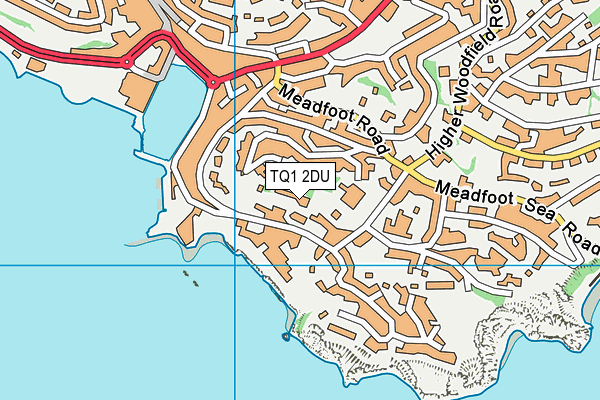 TQ1 2DU map - OS VectorMap District (Ordnance Survey)