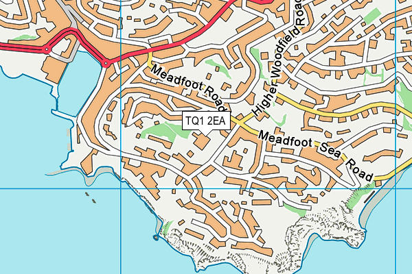 TQ1 2EA map - OS VectorMap District (Ordnance Survey)