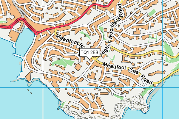TQ1 2EB map - OS VectorMap District (Ordnance Survey)