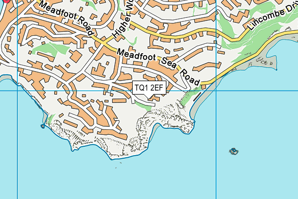 TQ1 2EF map - OS VectorMap District (Ordnance Survey)