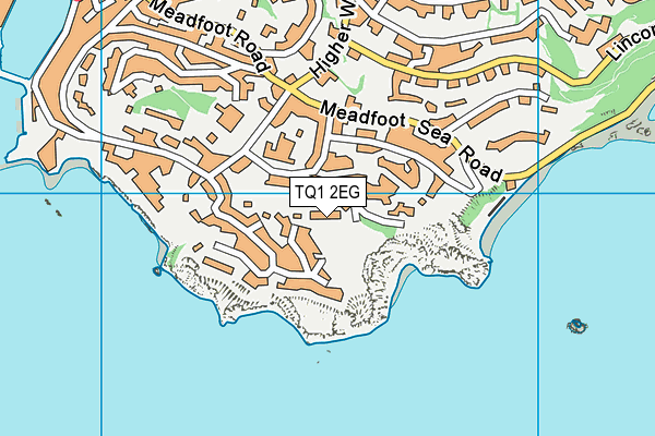 TQ1 2EG map - OS VectorMap District (Ordnance Survey)