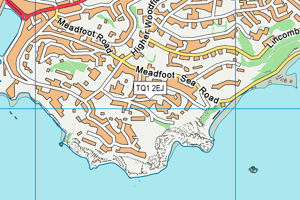 TQ1 2EJ map - OS VectorMap District (Ordnance Survey)