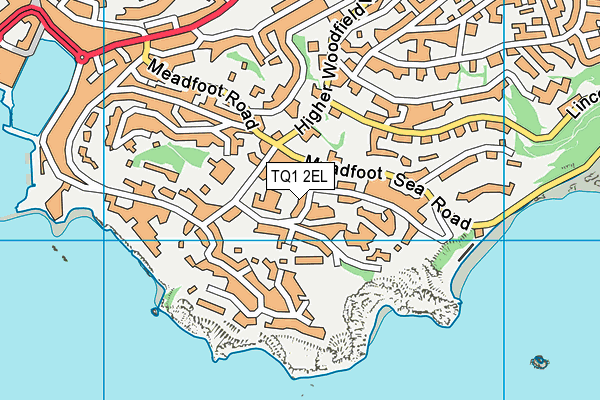 TQ1 2EL map - OS VectorMap District (Ordnance Survey)