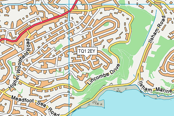 TQ1 2EY map - OS VectorMap District (Ordnance Survey)