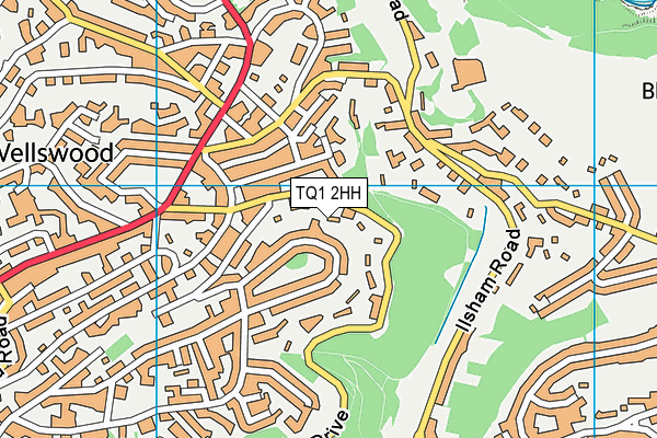 TQ1 2HH map - OS VectorMap District (Ordnance Survey)