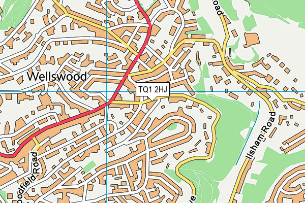 TQ1 2HJ map - OS VectorMap District (Ordnance Survey)