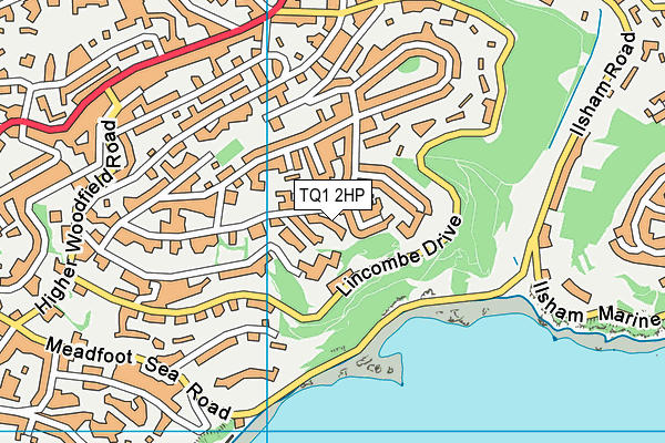 TQ1 2HP map - OS VectorMap District (Ordnance Survey)
