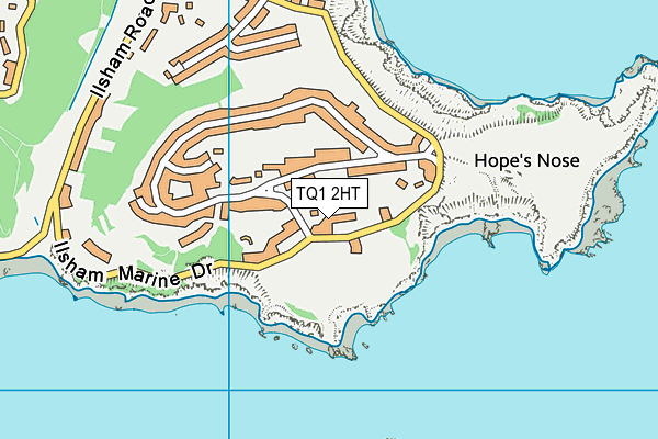 TQ1 2HT map - OS VectorMap District (Ordnance Survey)