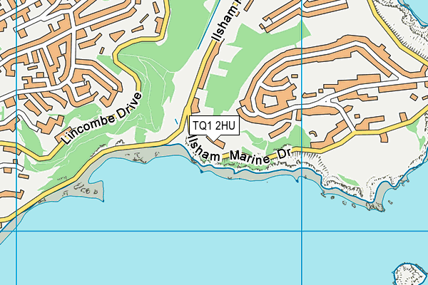 TQ1 2HU map - OS VectorMap District (Ordnance Survey)