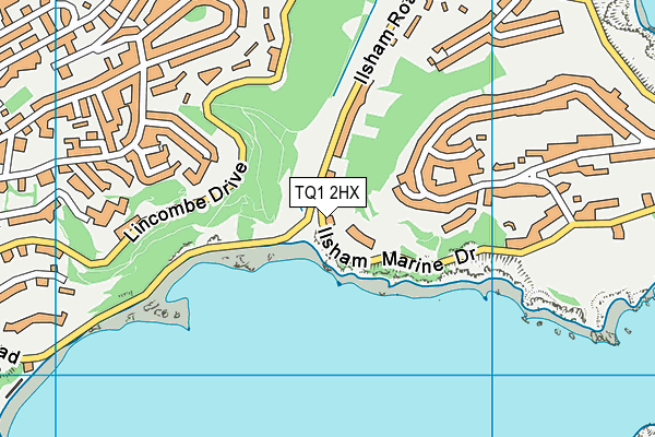 TQ1 2HX map - OS VectorMap District (Ordnance Survey)