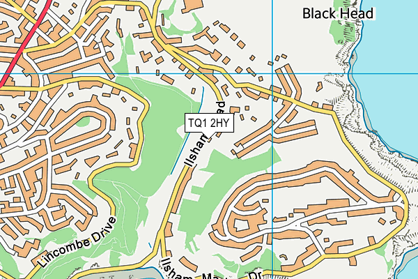 TQ1 2HY map - OS VectorMap District (Ordnance Survey)