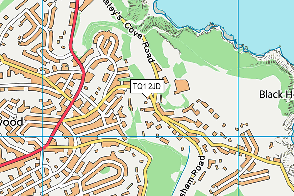 TQ1 2JD map - OS VectorMap District (Ordnance Survey)